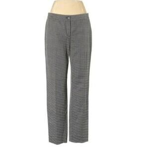 ETRO Black & White Patterned Cotton Blend Trouser Dress Pants Women's 42 / US 6